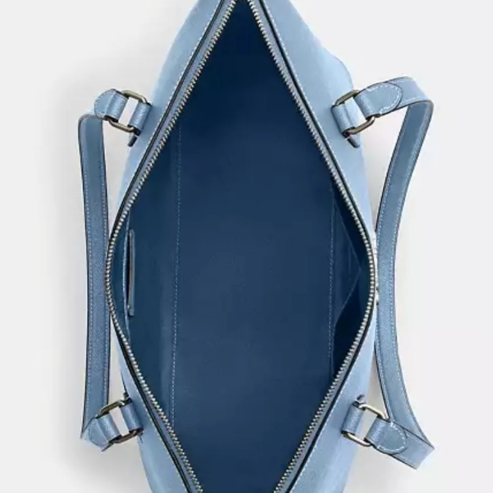 Coach NWT Gallery Tote Color is Gunmetal/Cornflower - Picture 9 of 11